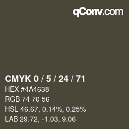 Color code: CMYK 0 / 5 / 24 / 71 | qconv.com