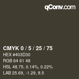Color code: CMYK 0 / 5 / 25 / 75 | qconv.com