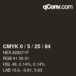 Color code: CMYK 0 / 5 / 25 / 84 | qconv.com