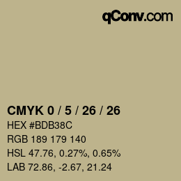 カラーコード: CMYK 0 / 5 / 26 / 26 | qconv.com