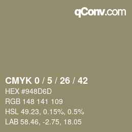 Color code: CMYK 0 / 5 / 26 / 42 | qconv.com