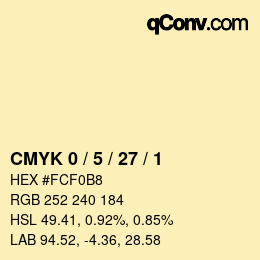 Color code: CMYK 0 / 5 / 27 / 1 | qconv.com