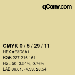 Color code: CMYK 0 / 5 / 29 / 11 | qconv.com
