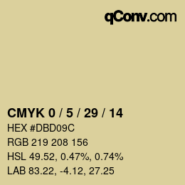 Color code: CMYK 0 / 5 / 29 / 14 | qconv.com