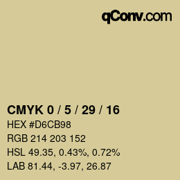 Color code: CMYK 0 / 5 / 29 / 16 | qconv.com