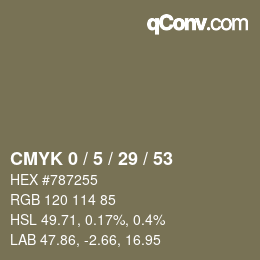 Color code: CMYK 0 / 5 / 29 / 53 | qconv.com