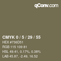 Color code: CMYK 0 / 5 / 29 / 55 | qconv.com