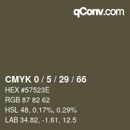 Color code: CMYK 0 / 5 / 29 / 66 | qconv.com