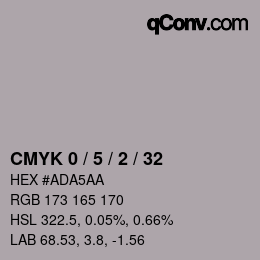 颜色代码: CMYK 0 / 5 / 2 / 32 | qconv.com