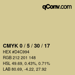 Color code: CMYK 0 / 5 / 30 / 17 | qconv.com