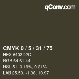 Color code: CMYK 0 / 5 / 31 / 75 | qconv.com