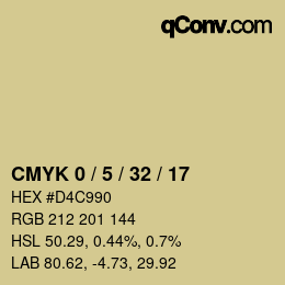 Color code: CMYK 0 / 5 / 32 / 17 | qconv.com
