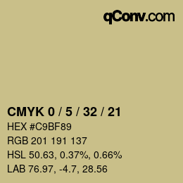 Color code: CMYK 0 / 5 / 32 / 21 | qconv.com