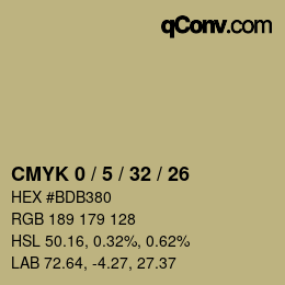 カラーコード: CMYK 0 / 5 / 32 / 26 | qconv.com