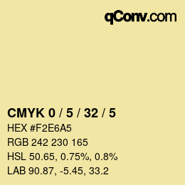 Color code: CMYK 0 / 5 / 32 / 5 | qconv.com