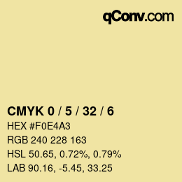 Color code: CMYK 0 / 5 / 32 / 6 | qconv.com