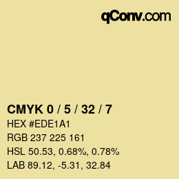 Color code: CMYK 0 / 5 / 32 / 7 | qconv.com