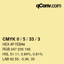 Color code: CMYK 0 / 5 / 33 / 3 | qconv.com