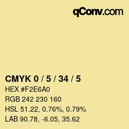 Color code: CMYK 0 / 5 / 34 / 5 | qconv.com