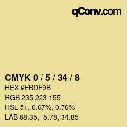 Color code: CMYK 0 / 5 / 34 / 8 | qconv.com