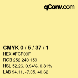 Color code: CMYK 0 / 5 / 37 / 1 | qconv.com