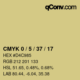 Color code: CMYK 0 / 5 / 37 / 17 | qconv.com