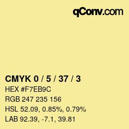 Color code: CMYK 0 / 5 / 37 / 3 | qconv.com