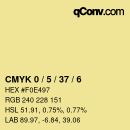 Color code: CMYK 0 / 5 / 37 / 6 | qconv.com