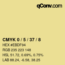 Color code: CMYK 0 / 5 / 37 / 8 | qconv.com