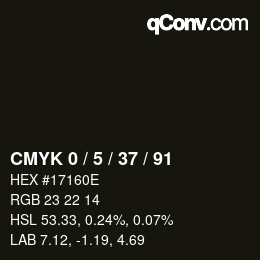 Color code: CMYK 0 / 5 / 37 / 91 | qconv.com