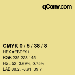 Color code: CMYK 0 / 5 / 38 / 8 | qconv.com