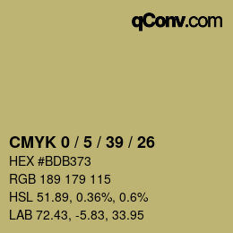 Color code: CMYK 0 / 5 / 39 / 26 | qconv.com