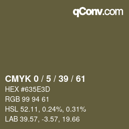 Color code: CMYK 0 / 5 / 39 / 61 | qconv.com