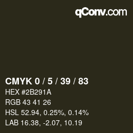 Color code: CMYK 0 / 5 / 39 / 83 | qconv.com