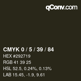 Color code: CMYK 0 / 5 / 39 / 84 | qconv.com