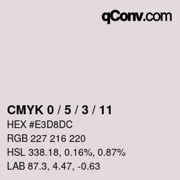 颜色代码: CMYK 0 / 5 / 3 / 11 | qconv.com