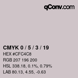 Color code: CMYK 0 / 5 / 3 / 19 | qconv.com