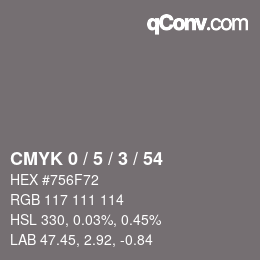 Color code: CMYK 0 / 5 / 3 / 54 | qconv.com