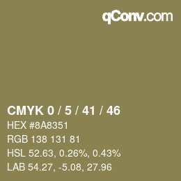 Color code: CMYK 0 / 5 / 41 / 46 | qconv.com