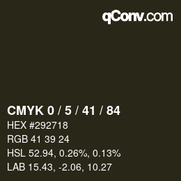 Color code: CMYK 0 / 5 / 41 / 84 | qconv.com