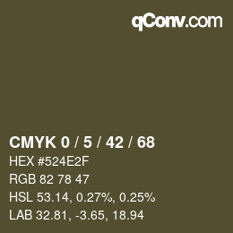 カラーコード: CMYK 0 / 5 / 42 / 68 | qconv.com