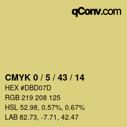 Color code: CMYK 0 / 5 / 43 / 14 | qconv.com