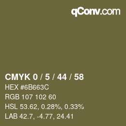 颜色代码: CMYK 0 / 5 / 44 / 58 | qconv.com
