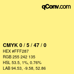 Color code: CMYK 0 / 5 / 47 / 0 | qconv.com