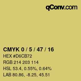 Color code: CMYK 0 / 5 / 47 / 16 | qconv.com