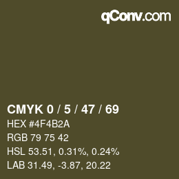 Color code: CMYK 0 / 5 / 47 / 69 | qconv.com