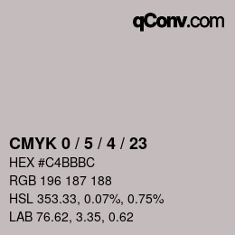 Color code: CMYK 0 / 5 / 4 / 23 | qconv.com