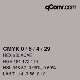 カラーコード: CMYK 0 / 5 / 4 / 29 | qconv.com
