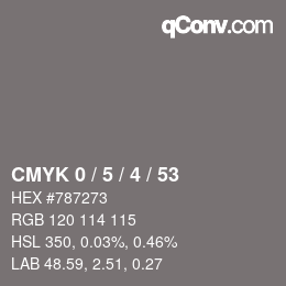 Color code: CMYK 0 / 5 / 4 / 53 | qconv.com