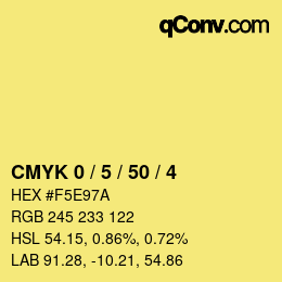 Color code: CMYK 0 / 5 / 50 / 4 | qconv.com